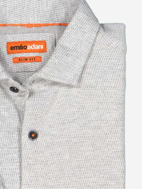 emilio adani Herren Langarm-Hemd slim fit Grau 37854