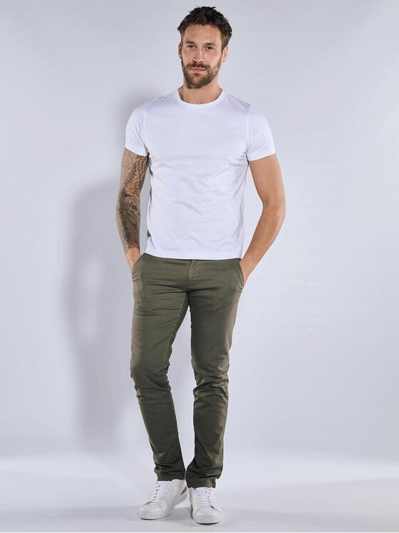 emilio adani Herren Chino slim fit Grün 36675
