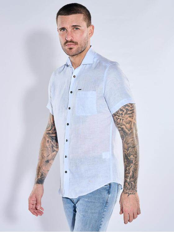 emilio adani Herren Hemd uni Hellblau 40676