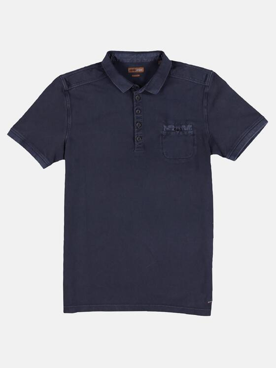 emilio adani Herren Poloshirt mit individuellen Designdetails Blau 30025