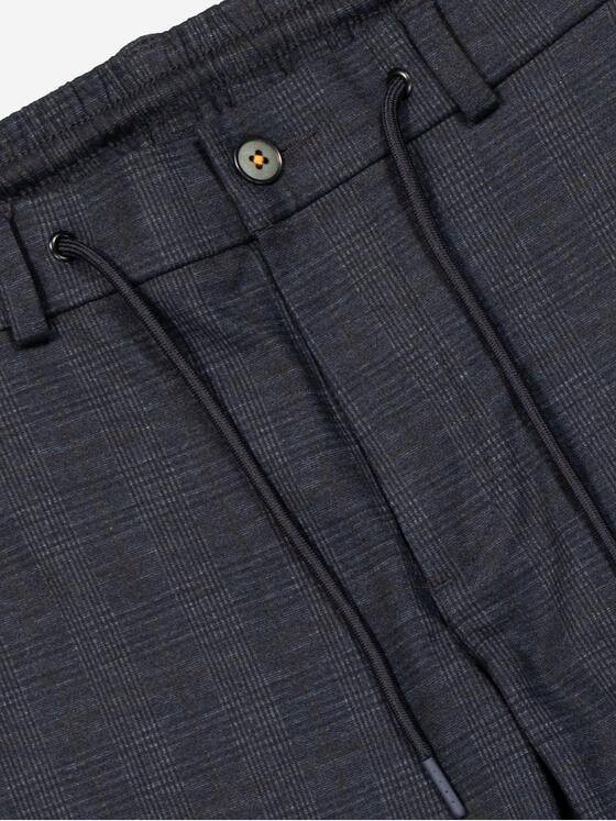 emilio adani Herren Chino-Cargo kariert Blau 37547