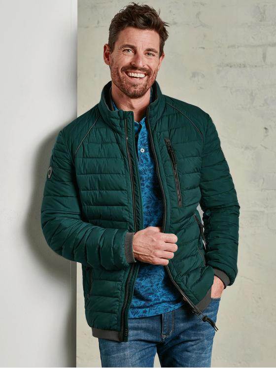 engbers Herren Steppjacke mit Bündchen Petrolgruen 32580