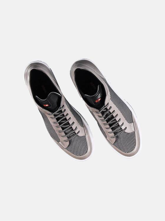 emilio adani Herren Sneaker im angesagten Materialmix Grau 31081
