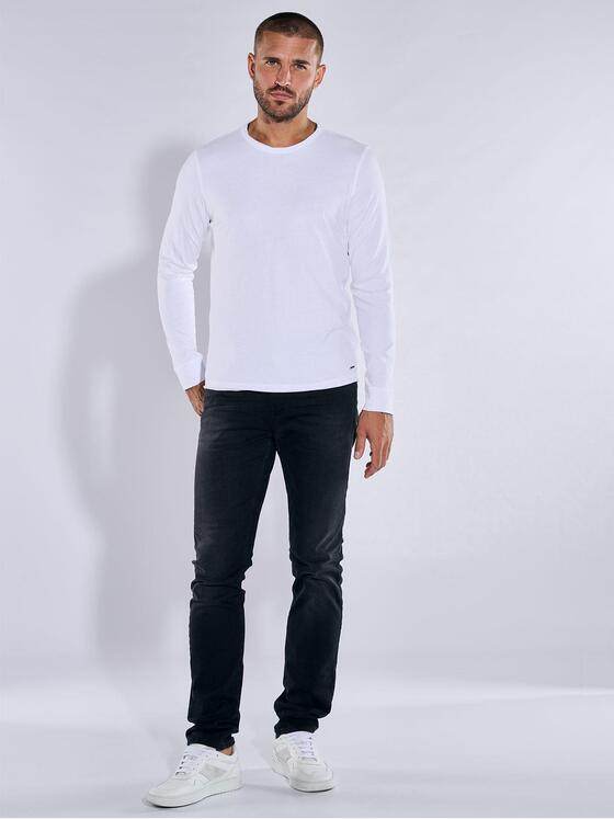 emilio adani Herren Langarmshirt "My Favorite" Reinweiss 32775