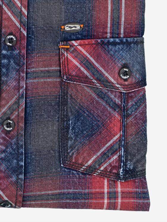 engbers Herren Langarm-Hemd kariert Rostorange 37853