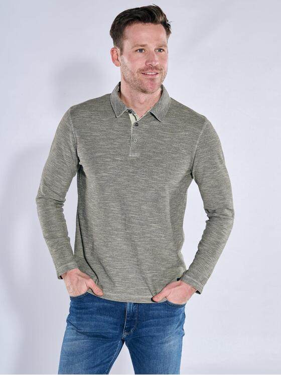 engbers Herren Langarm-Shirt strukturiert Braunbeige 38340