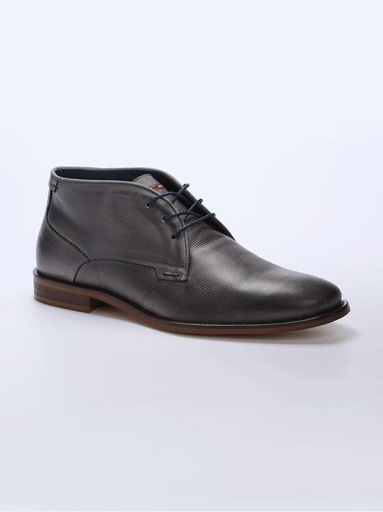 emilio adani Herren Halbschuh  aus Leder Grau 36567