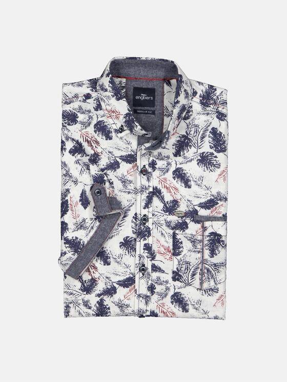 engbers Herren Kurzarm-Hemd gemustert Blau 35147