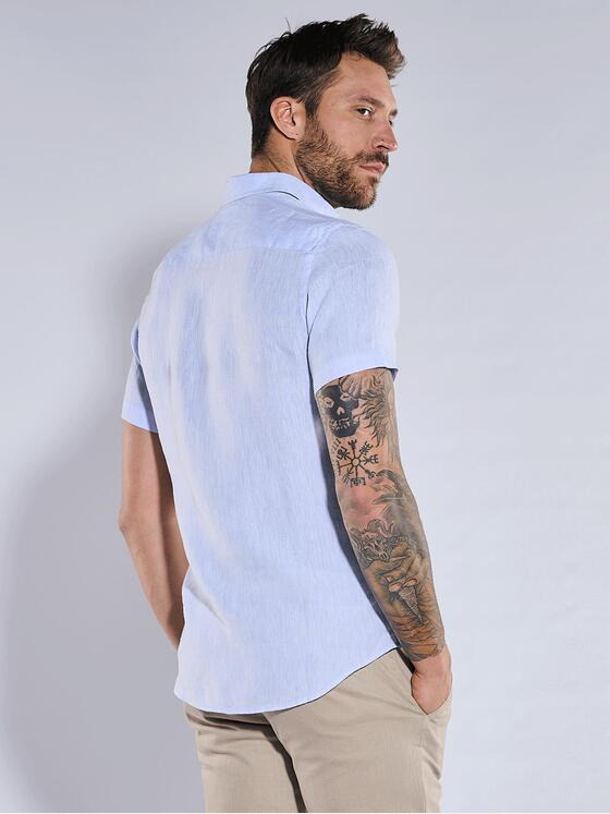 emilio adani Herren Kurzarm-Hemd uni Blau 36678