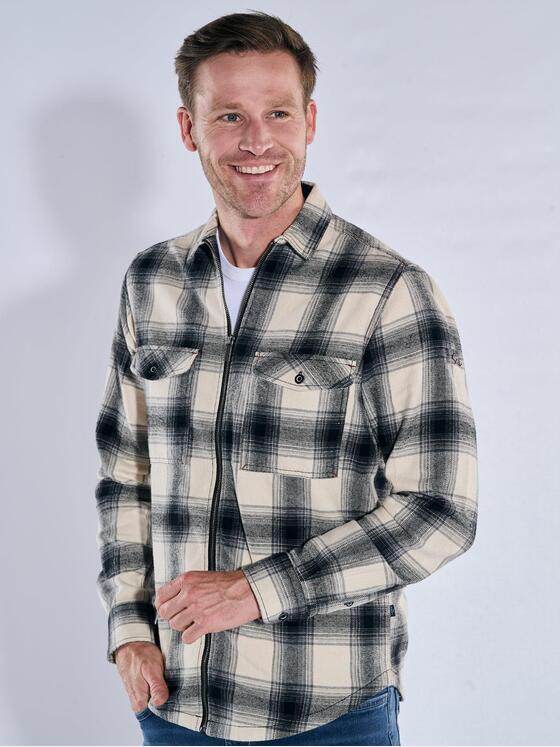 engbers Herren Overshirt kariert Schwarz 39427