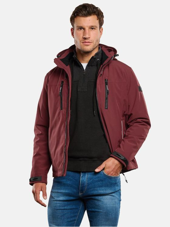 engbers Herren Jacke mit abnehmbarer Kapuze Bordeaux 33560