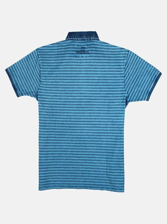 engbers Herren Poloshirt mit Jeanskragen Tuerkis 29213