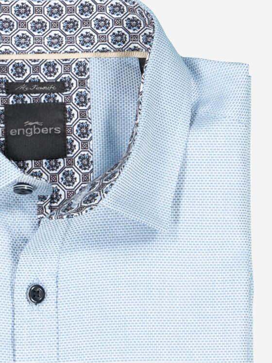 engbers Herren Langarm-Hemd "My Favorite" Blau 37273