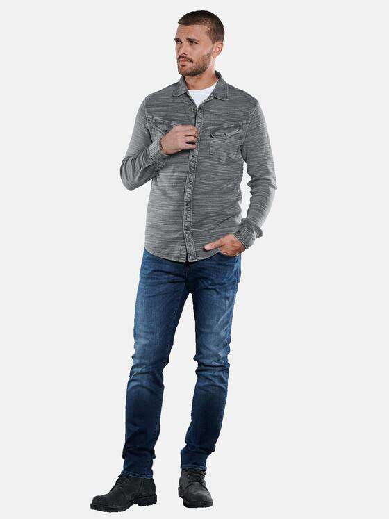 emilio adani Herren Poloshirt langarm Grau 33352