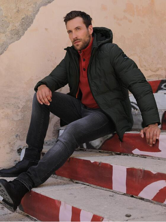 emilio adani Herren Steppjacke slim fit Grün 37449