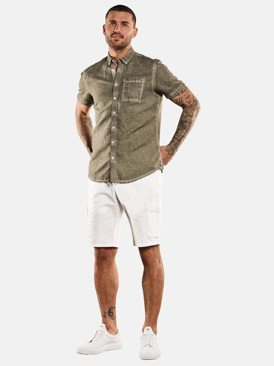 emilio adani Herren Cargo Shorts mit lässigen Details Weiß 33194