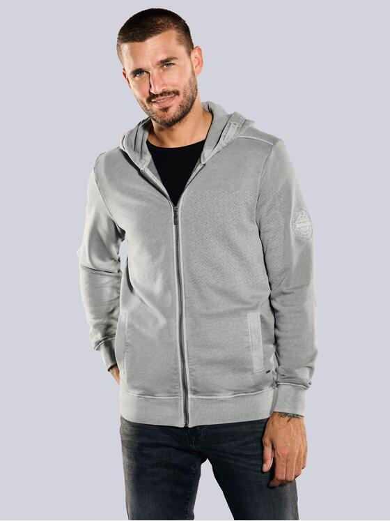 emilio adani Herren Sweatjacke mit Kapuze Grau 35260