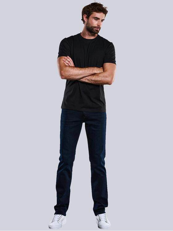 ENGBERS GERMANY Herren T-Shirt aus Supima-Baumwolle Schwarz 33828