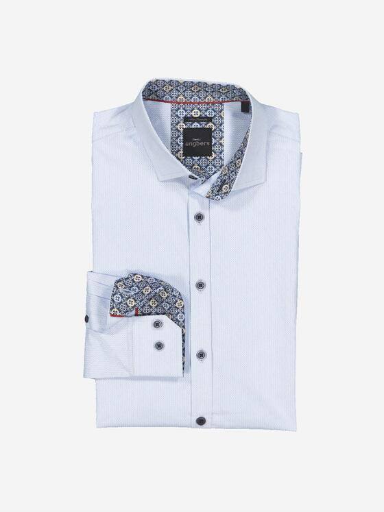 engbers Herren Langarm-Hemd "My Favorite" Blau 35839