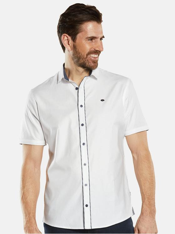 engbers Herren Kurzarm-Hemd uni Weiß 34756