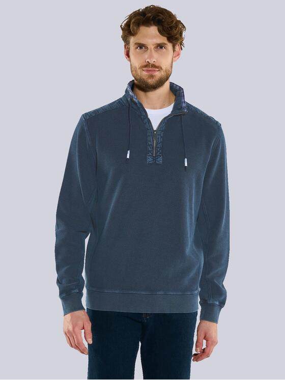 engbers Herren Sweatshirt mit Stehkragen Blau 36185