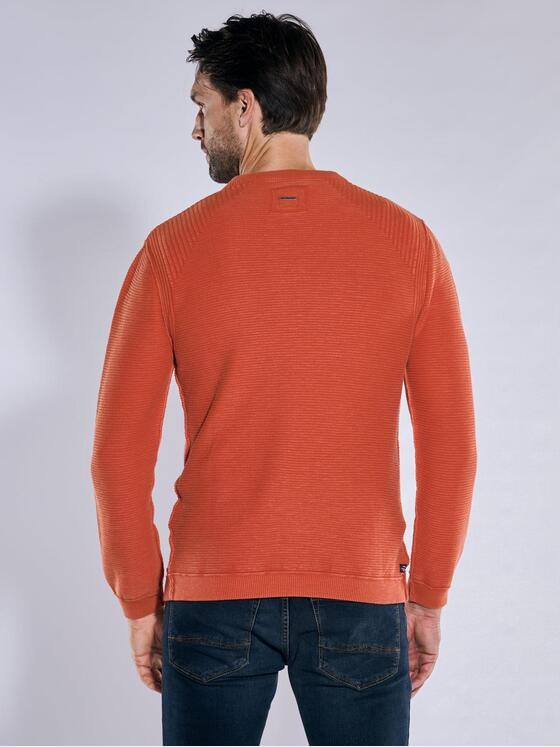 engbers Herren Pullover strukturiert Dunkelorange 38151