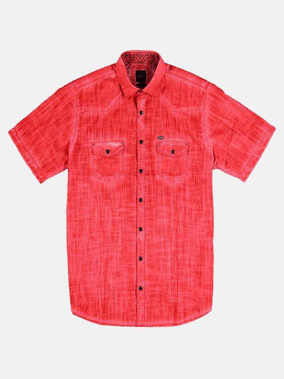 engbers Herren Kurzarm-Hemd aus Leinenmix Rot 31688