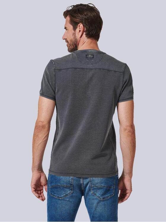 engbers Herren Henley-Shirt uni Blau 35355