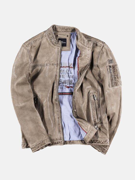 engbers Herren Lederjacke Sand 29601