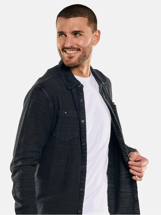 emilio adani Herren Polo-Shirt langarm Grau 33016