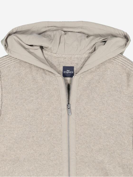 engbers Herren Strickjacke mit Kapuze Grau 37436