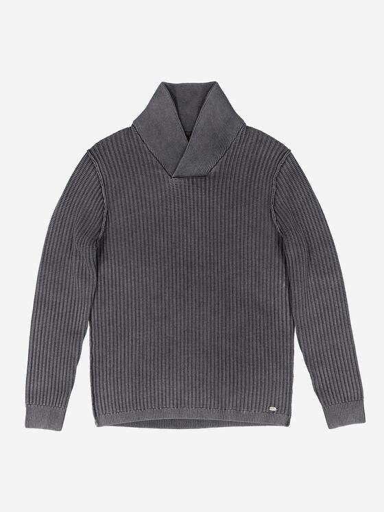 engbers Herren Pullover mit Schalkragen Grau 37962