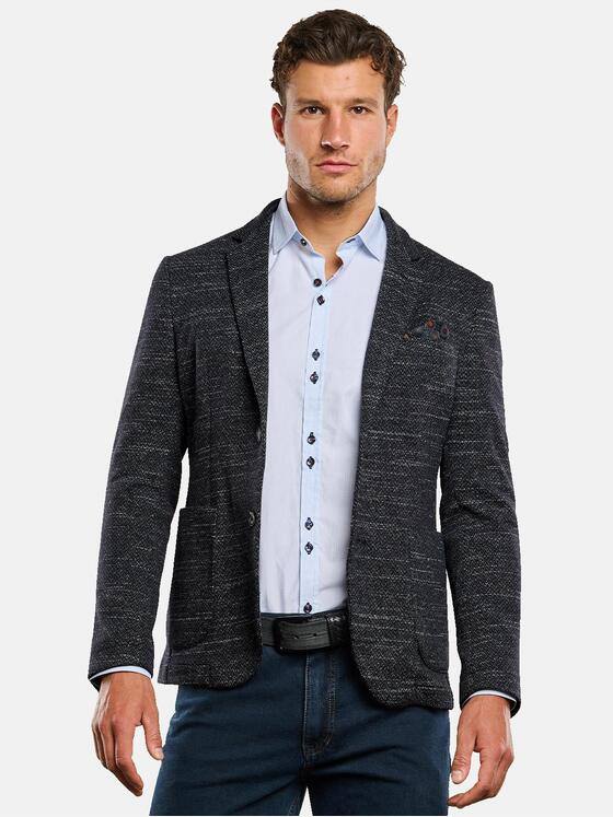 engbers Herren Sakko meliert Saphirblau 33600