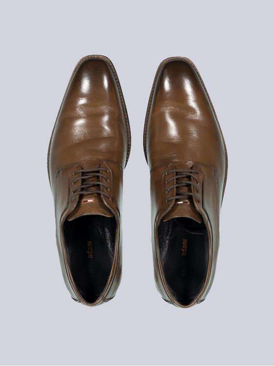 emilio adani Herren Business-Schuh aus Leder Braun 35699