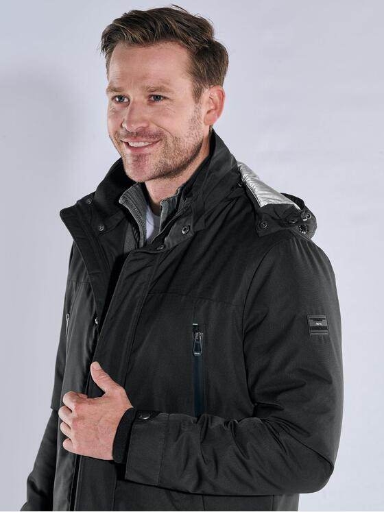 engbers Herren Funktionsjacke mit abnehmbarer Kapuze Schwarz 39251