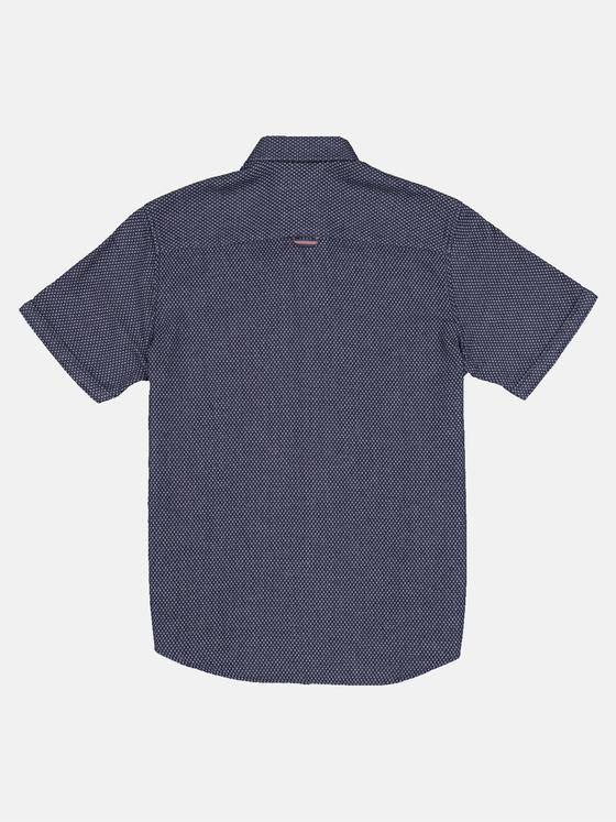 engbers Herren Kurzarm-Hemd mit Minimalprint Marineblau 33058