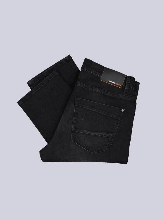 emilio adani Herren Super-Stretch-Jeans slim fit Schwarz 33700
