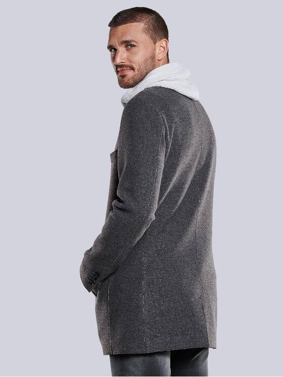 emilio adani Herren Mantel slim fit Grau 33574