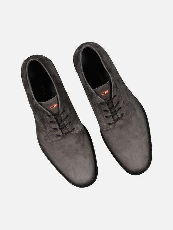 emilio adani Herren Boots aus Nubuk-Leder Grau 34479