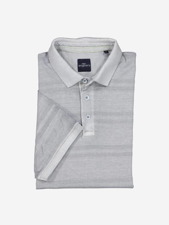 engbers Herren Polo-Shirt strukturiert Grau 36839
