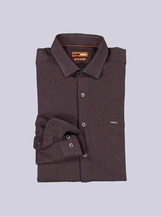 emilio adani Herren Langarm-Hemd regular Rot 35516