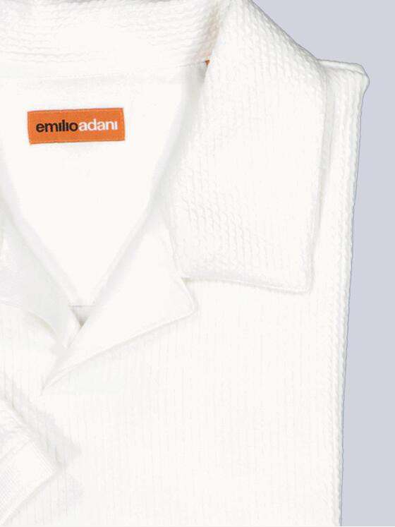 emilio adani Herren Polo-Shirt strukturiert Weiß 38932