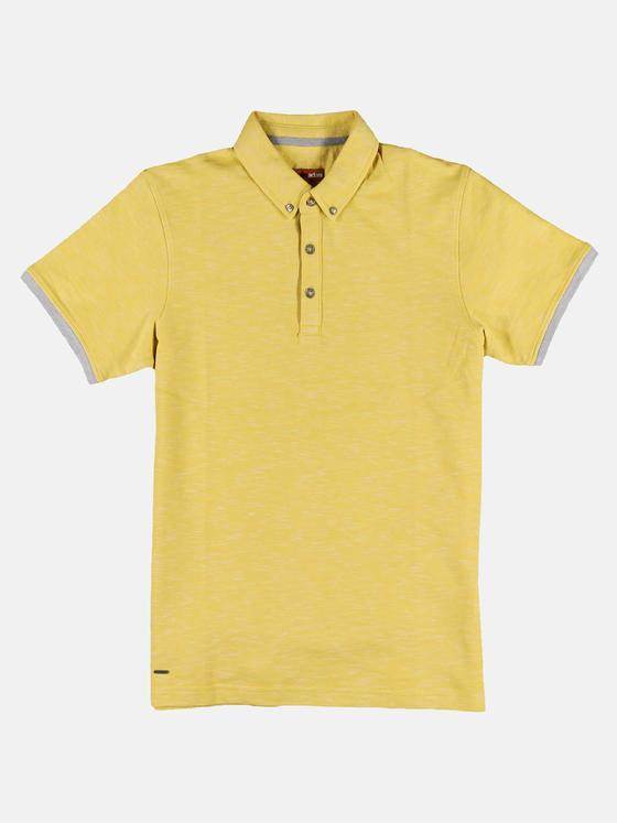 emilio adani Herren Poloshirt mit modischem Button Down Kragen Gelb 29248