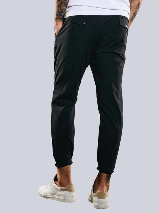 emilio adani Herren Hose mit Tunnelzug Schwarz 35243