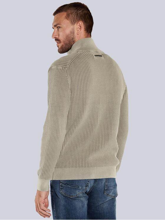 emilio adani Herren Cardigan strukturiert Beige 36070