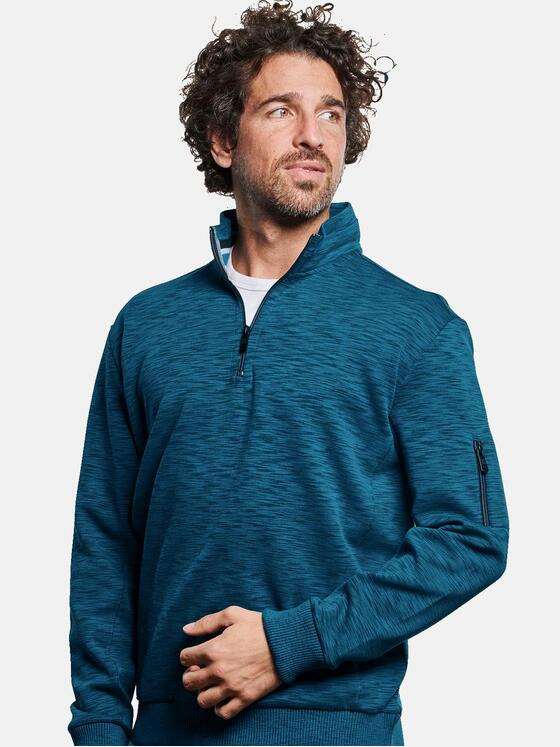 engbers Herren Sweatshirt Stehbund Cyanblau 32475