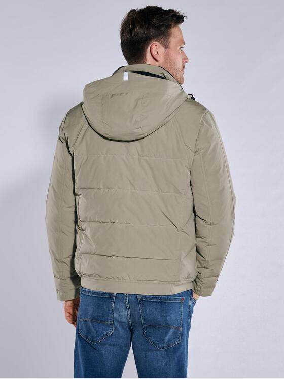 engbers Herren Steppjacke mit abnehmbarer Kapuze Braunbeige 37410