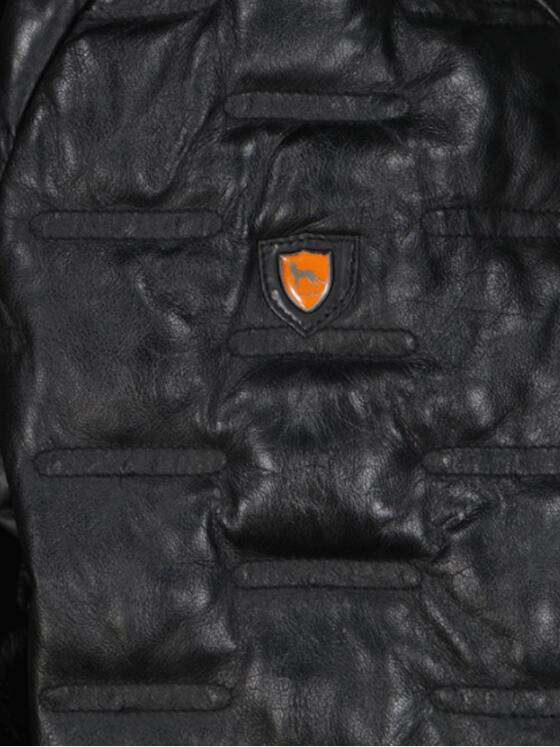 emilio adani Herren Lederjacke mit Steppung Schwarz 33528
