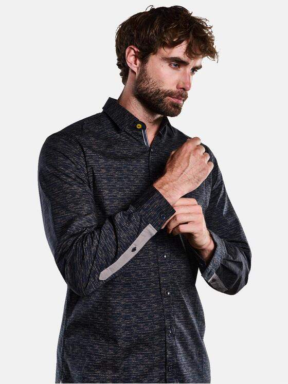 engbers Herren Langarm-Hemd meliert Anthrazit 33371