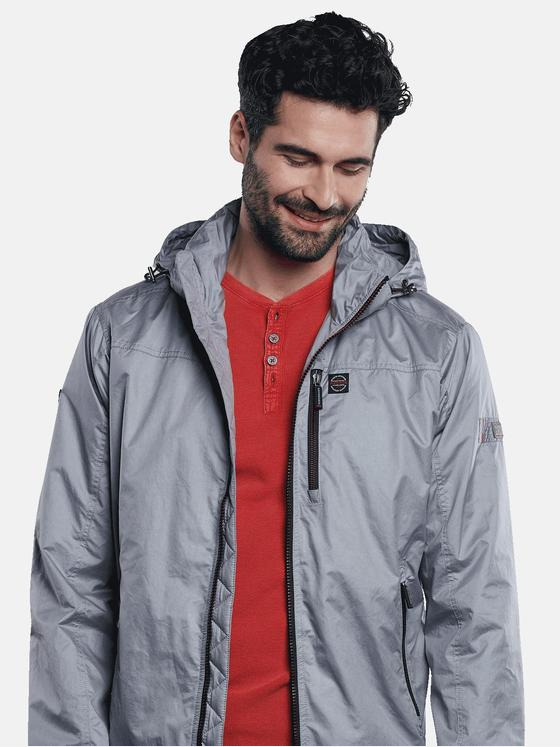 engbers Herren Outdoor-Jacke mit abnehmbarer Kapuze Hellgrau 31026